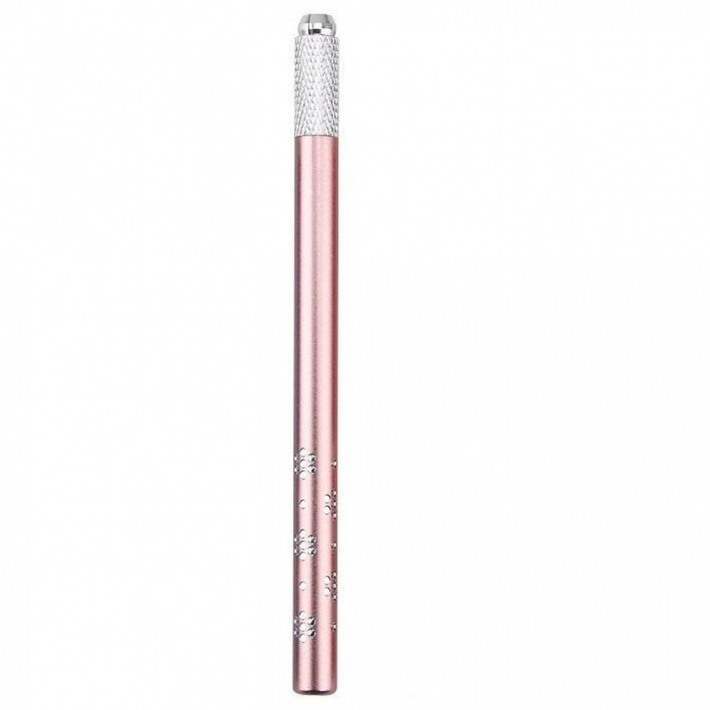 Ручка манипула для микроблейдинга с цветочками, цвет розовый  #1