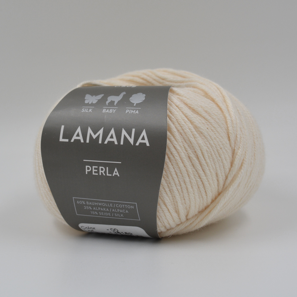 Пряжа Lamana PERLA, 2 шт. х 50г/115м #1