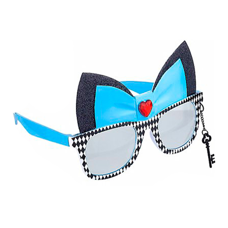 Карнавальные очки Модница Синий Бантик #1