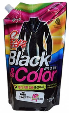 Aekyung Wool Shampoo Black&Color Жидкое средство для деликатной стирки черных и цветных вещей Вул шампу #1