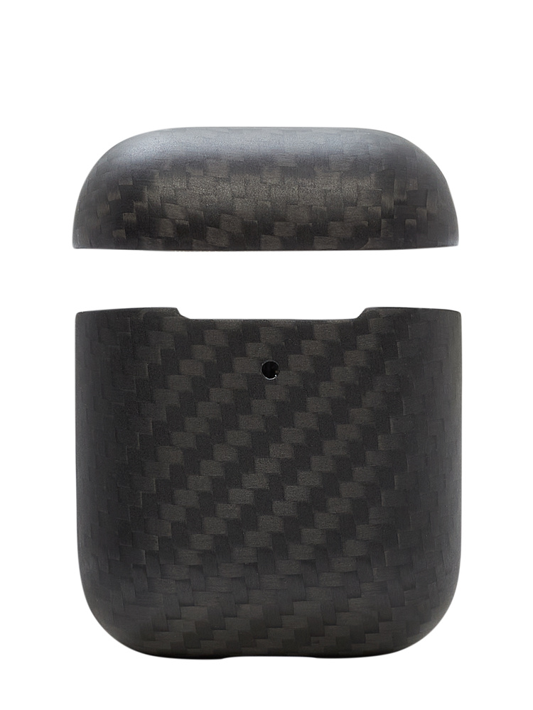 Карбоновый чехол DiXiS Carbon AirPods2 Case для Apple (BAP2-CM) матовый черный  #1
