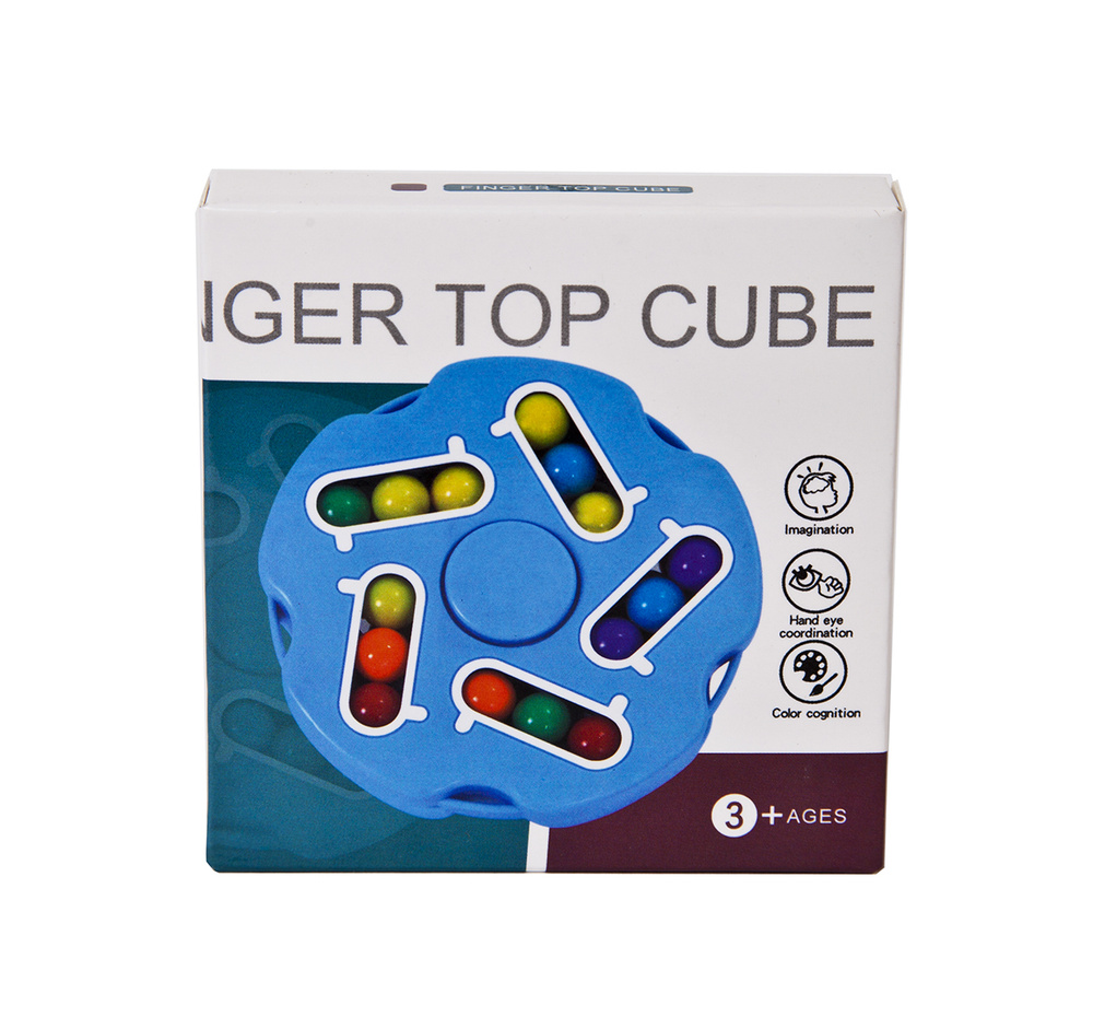 Антистрессовая игрушка Спиннер / Finger Top Cube Spinner blue #1