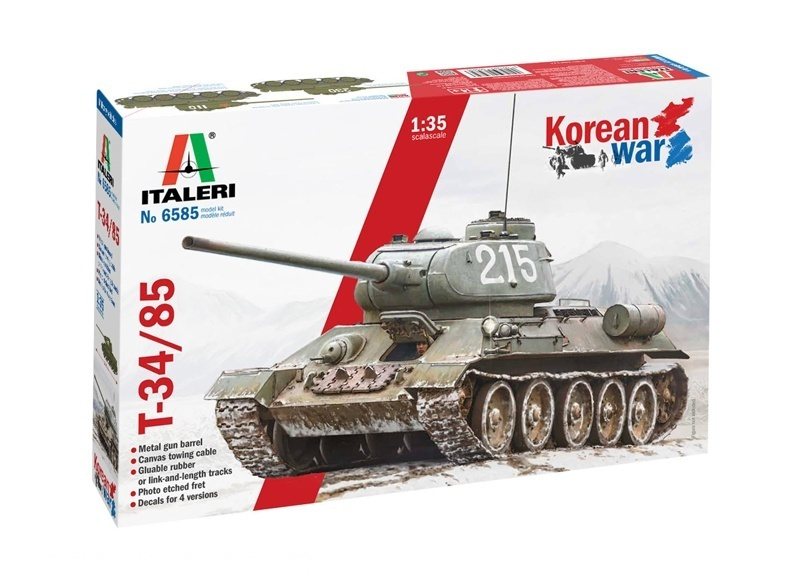 Сборная модель Italeri 6585ИТ Танк T 34 85 PREMIUM VERSION (KOREAN WAR) (10013160/170621/0366752 ИТАЛИЯ #1
