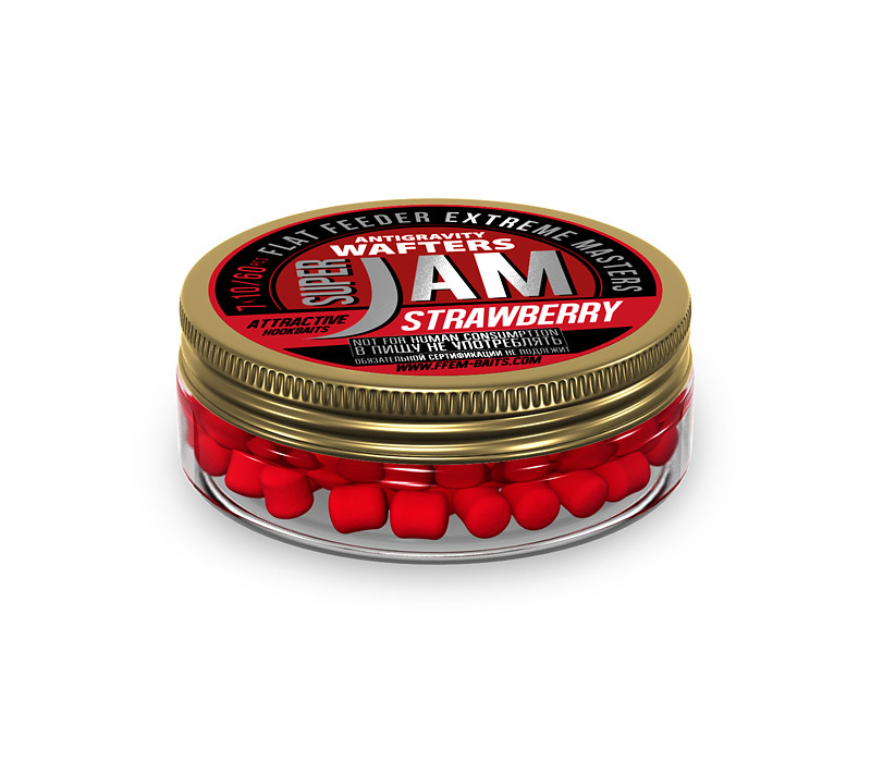 FFEM Бойлы нейтральной плавучести Jam Wafters Strawberry 7x10 (60шт) #1