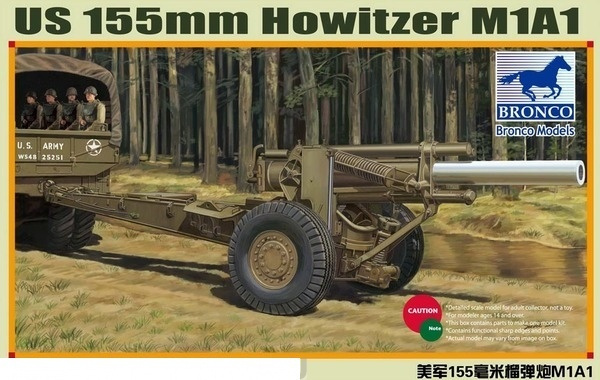 Сборная модель Bronco Models CB35073 US M1A1 155mm Howitzer(WWII) Масштаб 1/35 #1