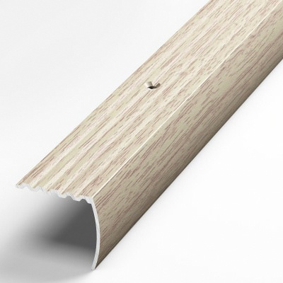 Порожек для напольных покрытий 30x27 мм, длина 1,35 м, профиль-уголок алюминиевый Лука ПУ 04, декор дуб #1