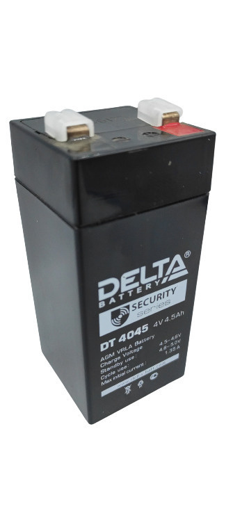 Аккумулятор Delta DT 4045(47) на 4V 4,5Ач. Аккумуляторная батарея для весов, кассовых аппаратов и фонариков. #1