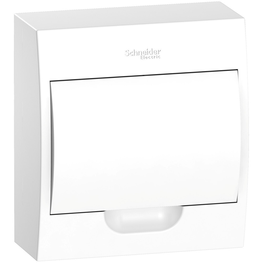 Щит навесной с белой дверью 1ряд/8мод, IP40,IK07,63А, 2 клеммы ...