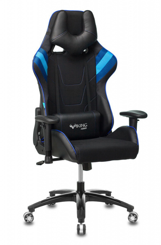 Кресло ZOMBIE VIKING 4 AERO BLUE черный/синий #1