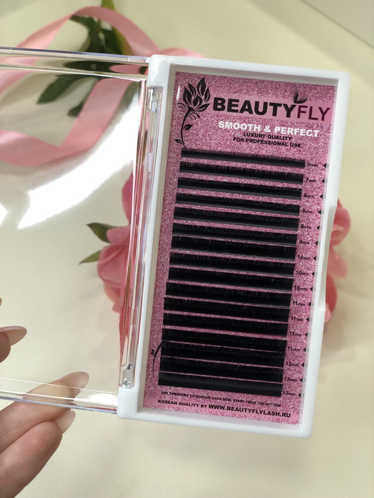 BeautyFly Luxury Ресницы для наращивания  16L black D 0.1 MIX (7-15mm) #1