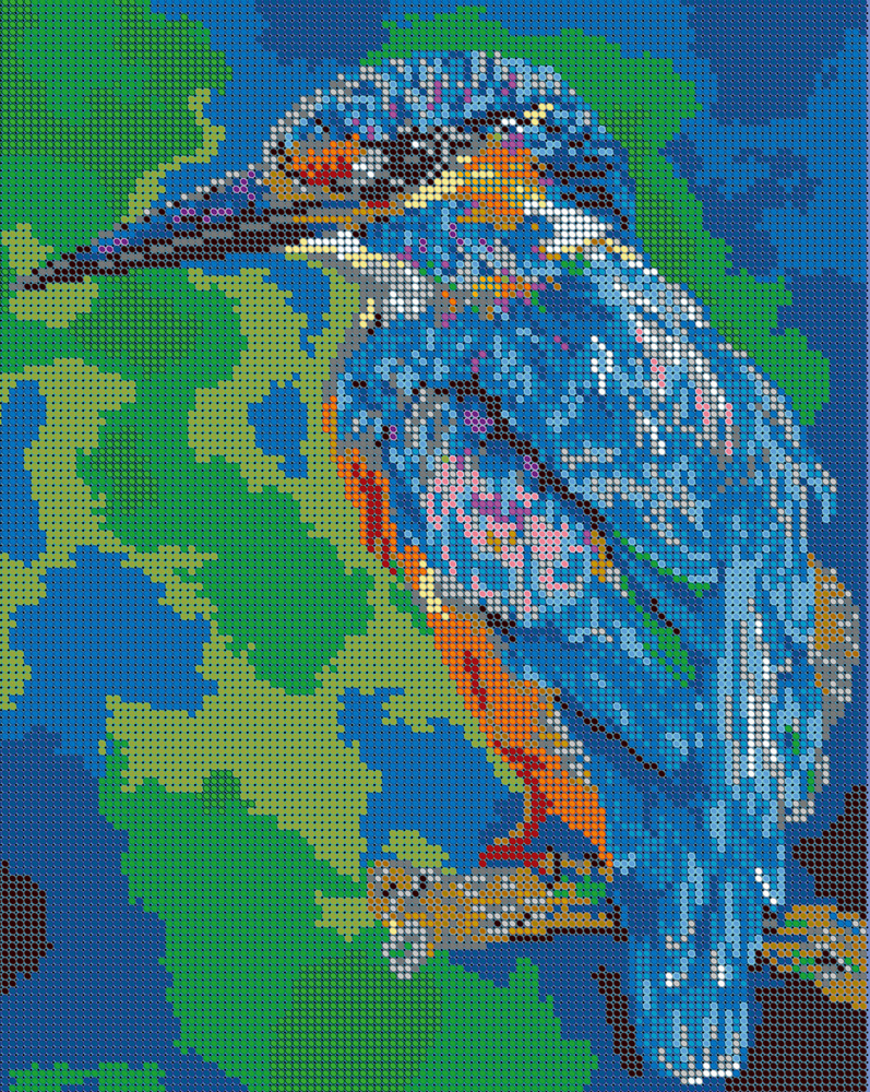 Набор для вышивания бисером (Тайвань) Вышивочка, картина "Тропическая птица Гуава" 30*24 см  #1