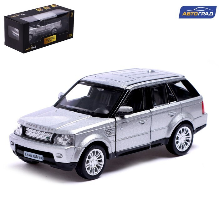 Машина металлическая LAND ROVER RANGE ROVER SPORT,1:32, открываются двери, инерция, цвет серый  #1