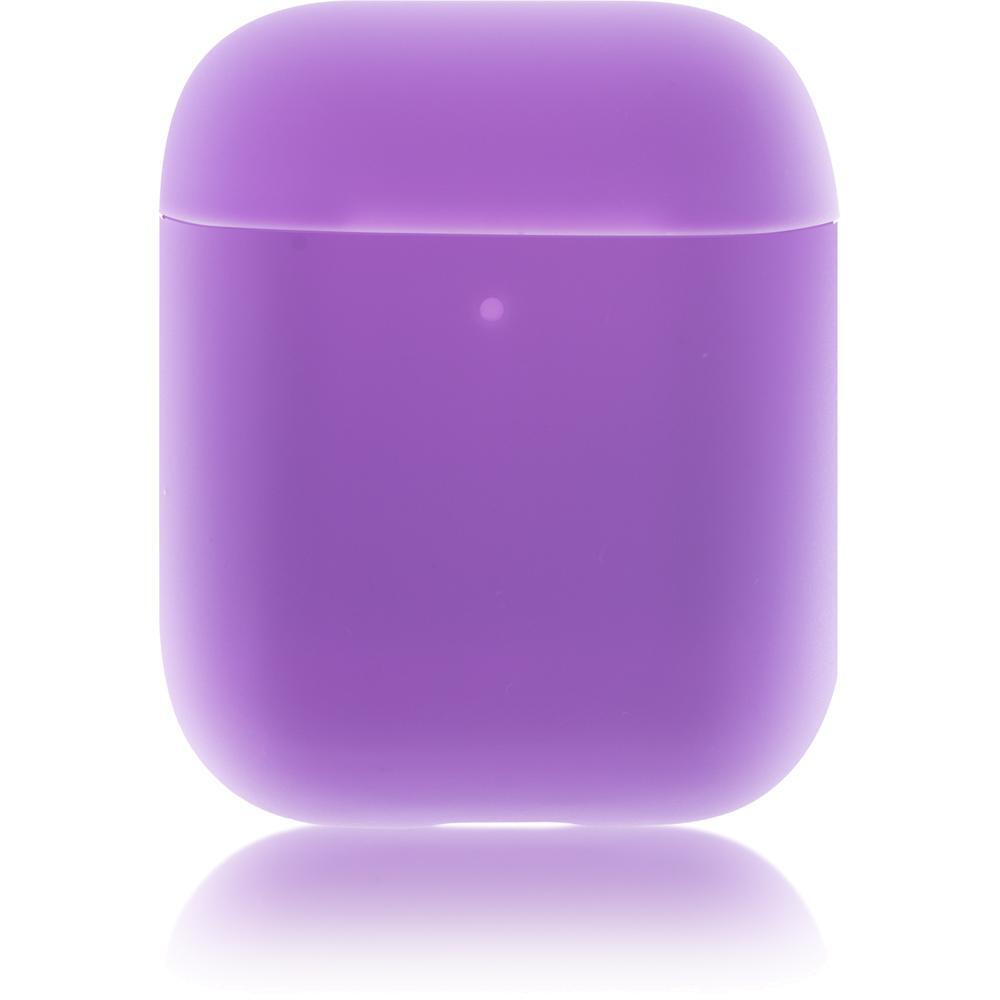 Чехол силиконовый Brosco для Apple AirPods 2 фиолетовый #1