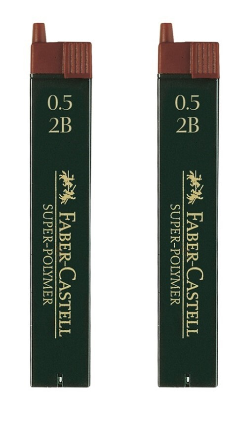 Грифели Faber-Castell Super-Polymer 0,5 мм, твердость 2B, 2 тубы по 12 шт. #1