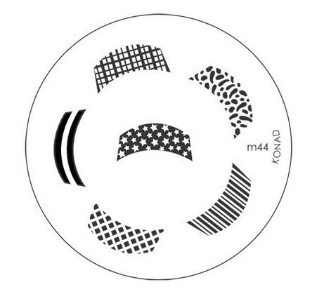 Konad, пластина (диск) для стемпинга M44 френч #1