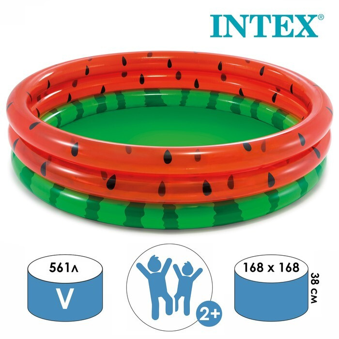 Бассейн надувной "Арбуз", 168 х 38 см, от 2 лет, 58448NP #1