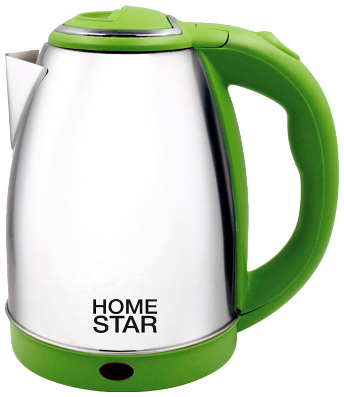 HomeStar Электрический чайник HS-1028 008201, серебристый, зеленый  #1