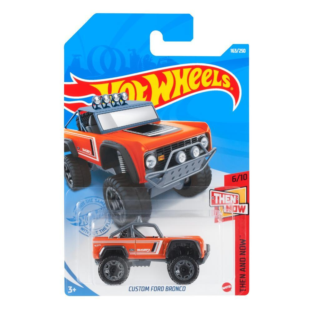 GTC77 Машинка металлическая игрушка Hot Wheels коллекционная модель CUSTOM FORD BRONCO оранжевый/черный #1