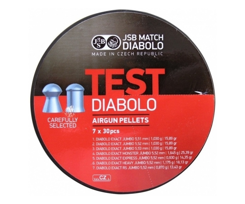 Пули JSB Test Diabolo - набор 5,5 мм (210 штук) #1