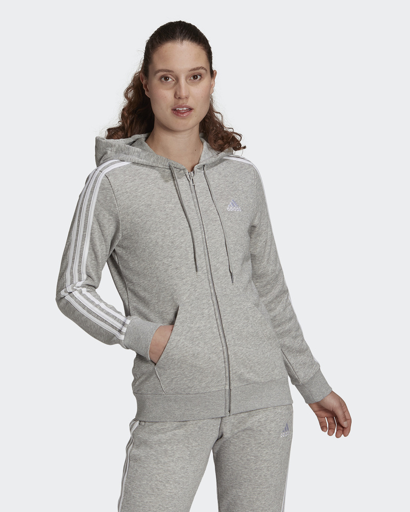 Толстовка adidas Sportswear Essentials French Terry 3-Stripes Full-Zip Hoodie #1