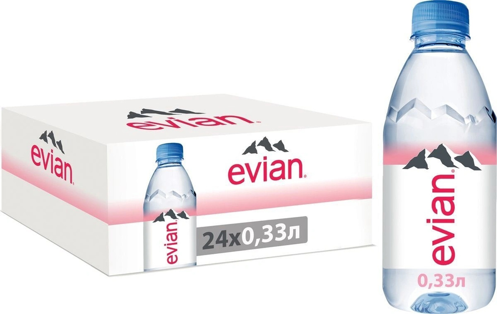 Вода минеральная природная Evian (Эвиан), 0,33 л х 24 шт, негазированная, пэт  #1