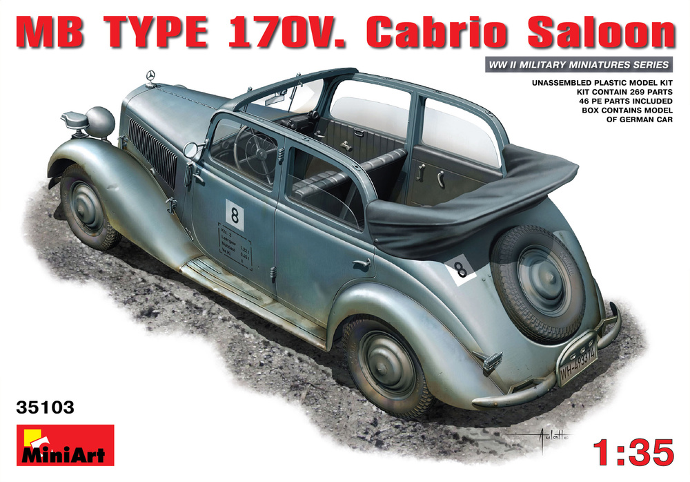 MiniArt MB type 170V. Cabrio Saloon IIМВ, 1/35, Сборная модель #1