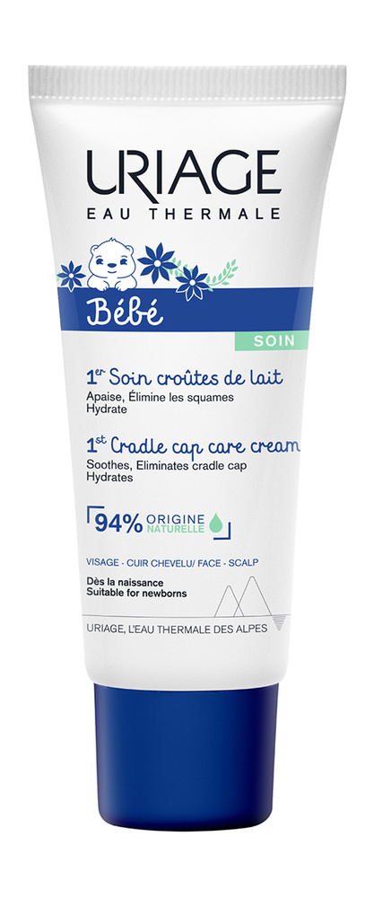 Крем для волос от молочных корочек для новорожденных Uriage 1st Cradle Cap Care Cream  #1