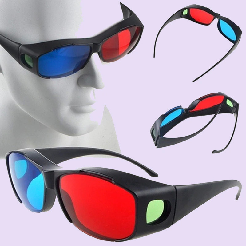 Очки 3D discover анаглифные пластиковые красно-синие #1