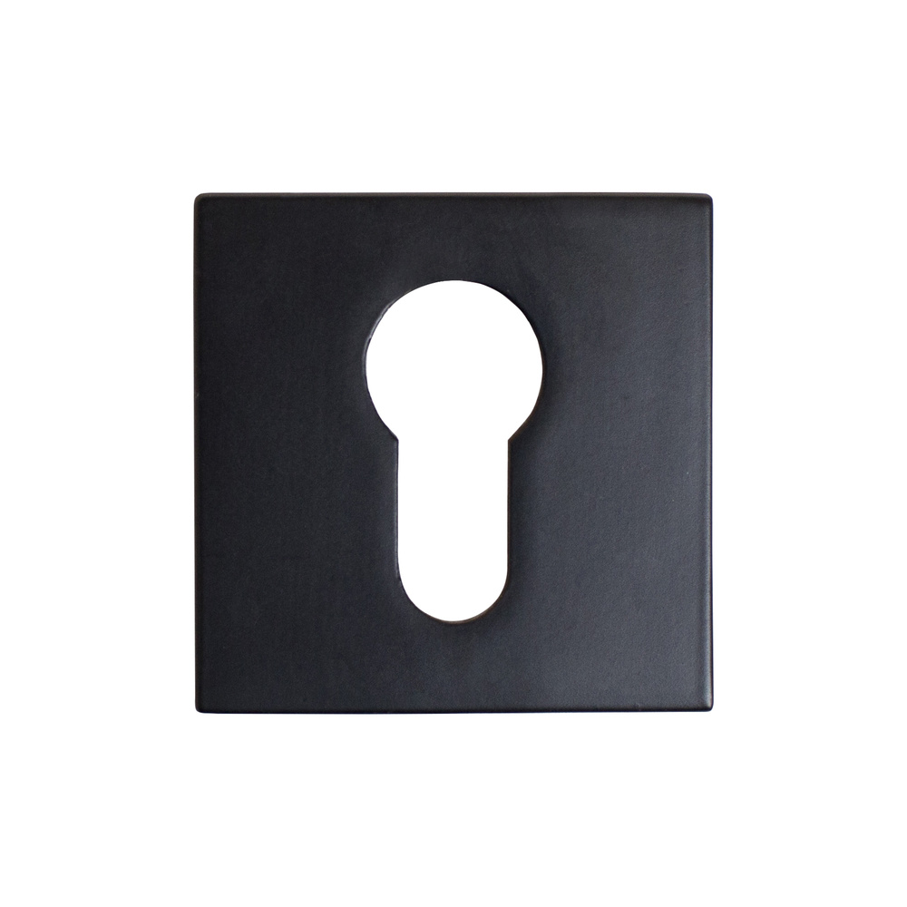 Комплект накладок дверных для цилиндрового механизма (матовый черный) АЛЛЮР АРТ ET-S2 BL(62150)  #1