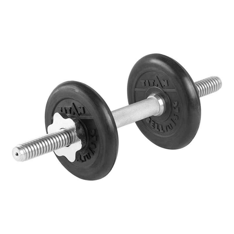 Гантель разборная 5 кг TITAN Barbell - d26, Комплектация №1 с железной ручкой  #1