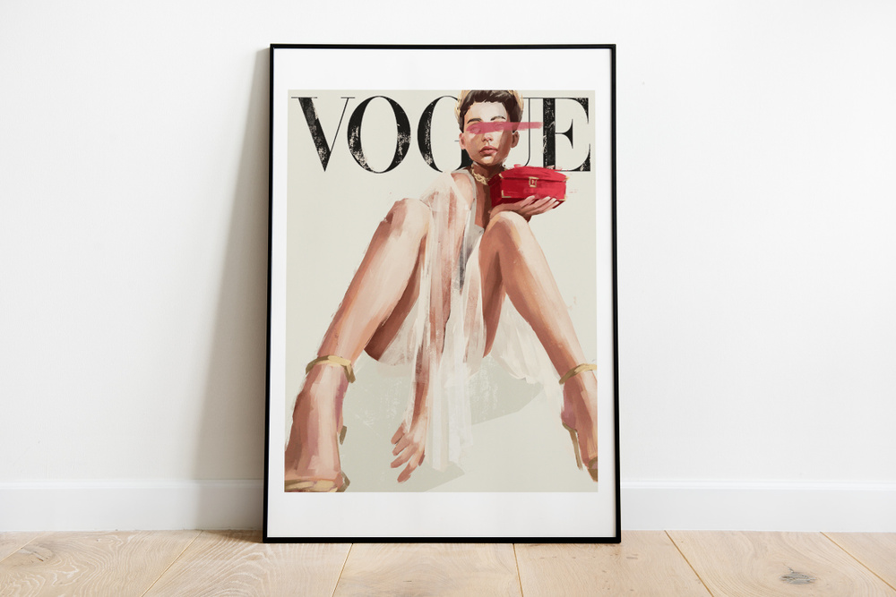 Плакат "Vogue" / Формат А3 (30х42 см) / Постер для интерьера (без рамы)  #1