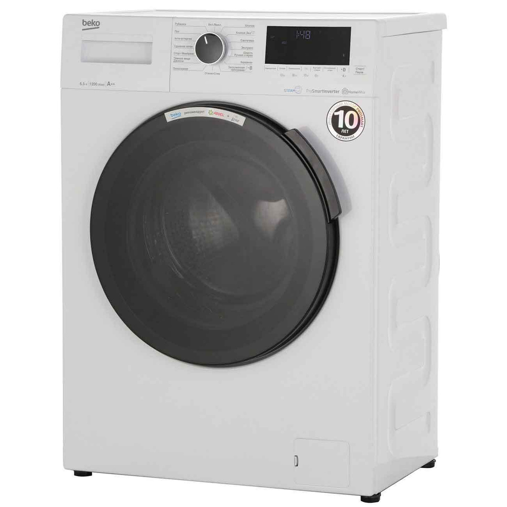 Beko Стиральная машина WSPE6H616W, белый, черный #1