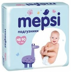 Mepsi Подгузники NB (90шт) 0-6кг / Подгузники для новорожденных / мепси подгузники для новорожденных #1