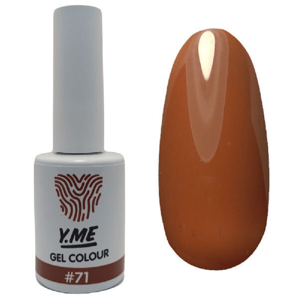 Y.ME Цветной гель-лак Gel Colour 71 (оранжево-коричневый), 10 мл, для ногтей  #1