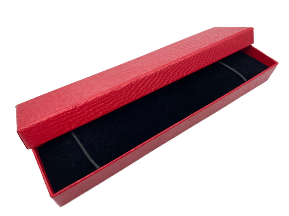 Футляр картонный под цепь/браслет, серия "Ферарри", 205х45х23 мм, Красный  #1