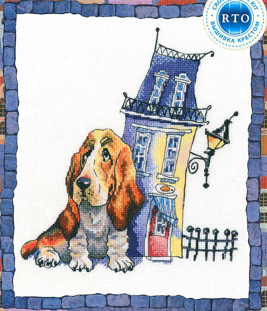 Набор для вышивания крестом Дом и друг арт. m701 РТО (RTO Ltd) 18x20.5 см / Собака  #1
