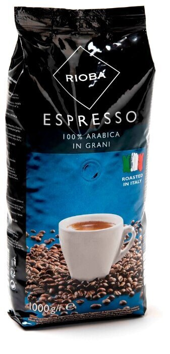 RIOBA Кофе в зернах натуральный жареный 100% арабика Espresso, 1кг  #1