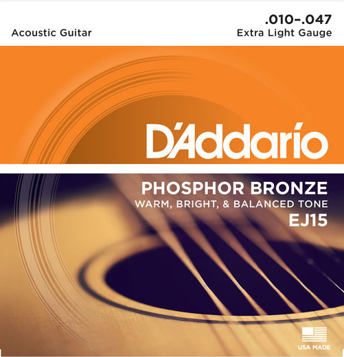 Струны D'Addario Phosphor Bronze Acoustic 10-47 (EJ15). Оригинальные, США! #1