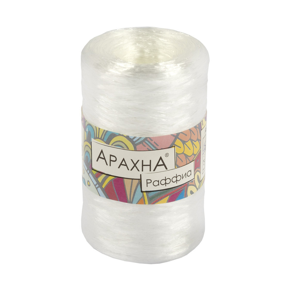 Пряжа Arachna "Raffia" 100% полипропилен 5 шт. х 50 г 10 г 200 м 12 м №03 молочный  #1