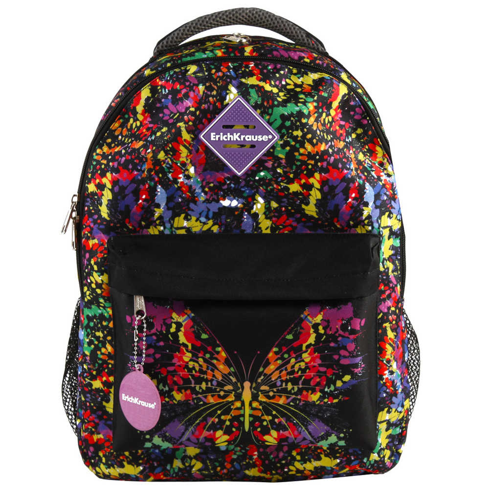 Рюкзак спинка мягкая EVA, 39*28*12 см, 2 отделения, разноцветный Butterfly Erich Krause 51626  #1