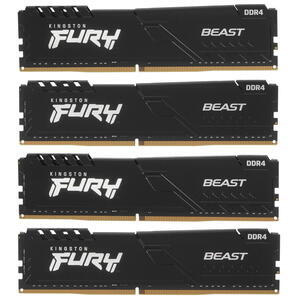 Kingston Fury Оперативная память Beast Black DDR4 2666 МГц 4x8 ГБ (KF426C16BBK4/32)  #1