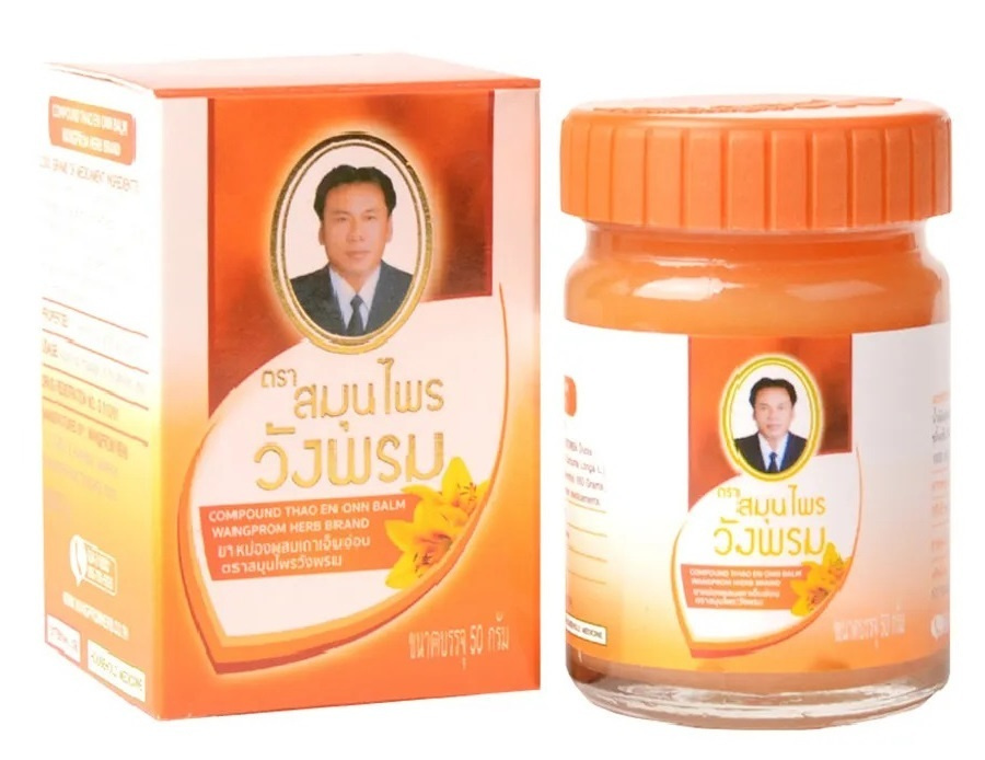 Wangprom Тайский массажный оранжевый бальзам Compound Thao En Onn Balm Herb Brand снимает мышечное напряжение, #1