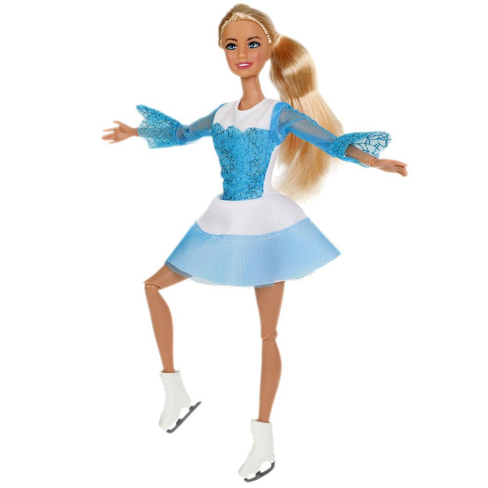 Кукла барби шарнирная с одеждой и аксессуарами София 29 см для девочки спортсменка на коньках  #1