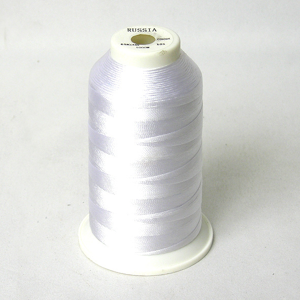Нитки 40 капрон для швейной машинки (65К-1000м)(арт.101) цв.белый  #1