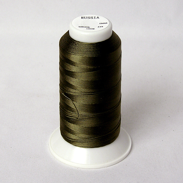 Нитки 60 капрон для швейной машинки (50к-1000м)(арт.229) цв.болотный  #1