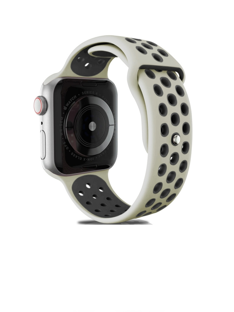 Ремешок для Apple Watch 38 mm / 40 mm / 41 mm силиконовый спортивный с перфорацией  #1