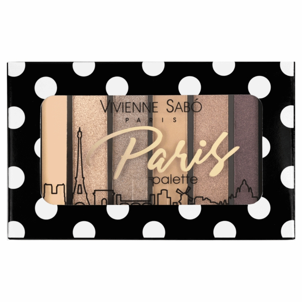 Vivienne Sabo Палетка теней для век мини Paris, тон 03 Grand Opera, нюдовые оттенки  #1