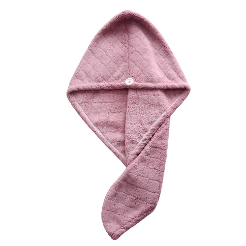 Полотенце для волос Тюрбан - чалма, Микрофибра, 25x65 см, темно-розовый, 1 шт.  #1