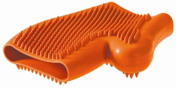 Hunter Smart резиновая перчатка для вычесывания шерсти оранжевая  #1