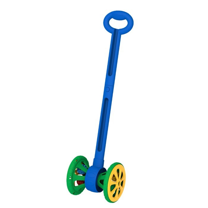 Каталка Весёлые колёсики, с шариками, цвет сине-зелёный 1шт  #1